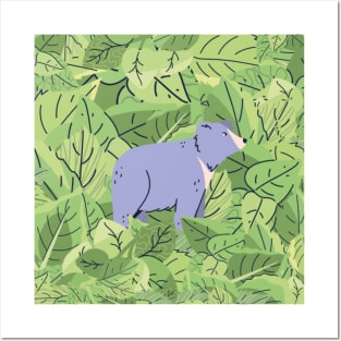 Bear in Leaves Posters and Art